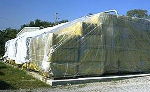 HDPE monofilaments for the production of fabrics for stockpile covers