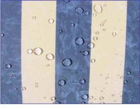 Solaflon treated fabric - water repellent